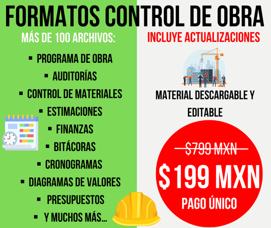 FORMATOS CONTROL DE OBRA 2025