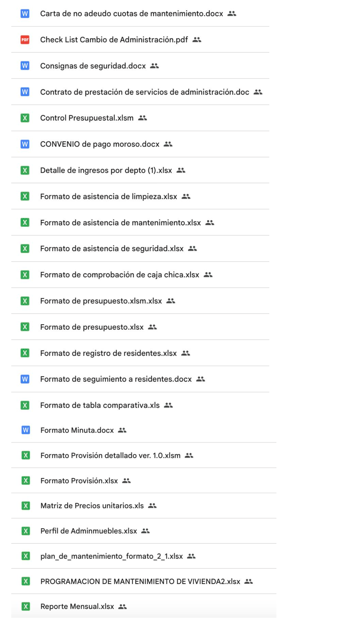 FORMATOS CONTROL DE OBRA 2025