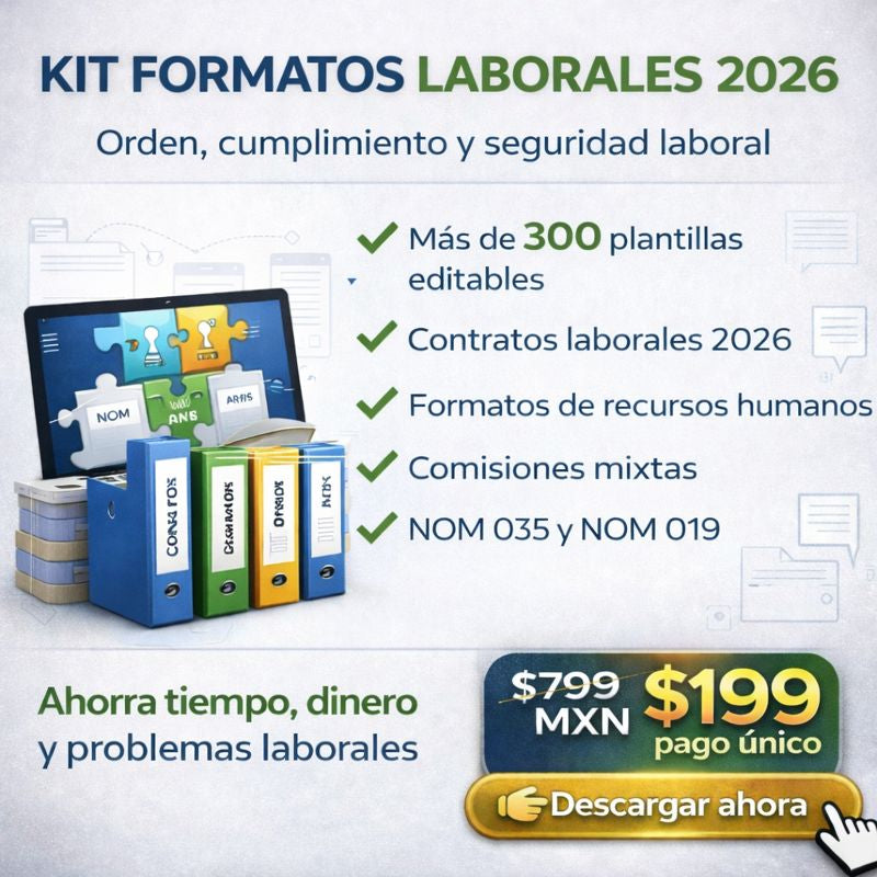 FORMATOS LABORALES 2026